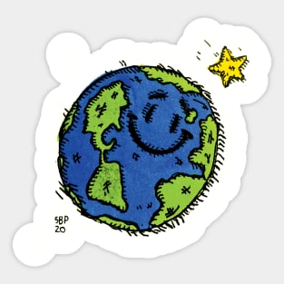 SMILING EARTH Sticker